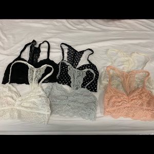 6 Victorias secret lace bralettes racerback